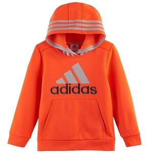 adidas Boys Fleece Lined Pullover Hooded Sweatshirt